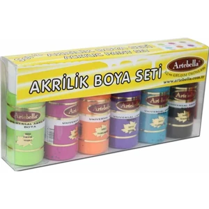 Abs20030  Unıversal Akrilik Boya 6'Lı Set-02 30Cc