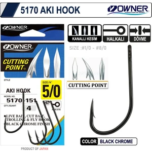 5170 Aki Hook Black Chrome iğne
