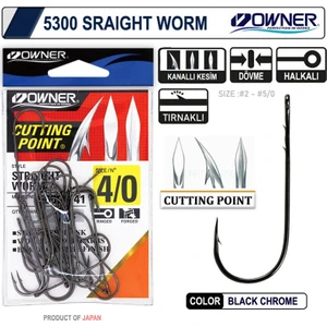 5300 Straight Shank Black Chrome iğne