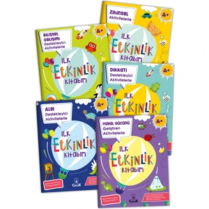 4+ Yaş Zihinsel Ve Bilişsel Gelişim “İlk Etkinlik Kitabım” Eğitici Eğlenceli Okul Öncesi Set 5 Kitap