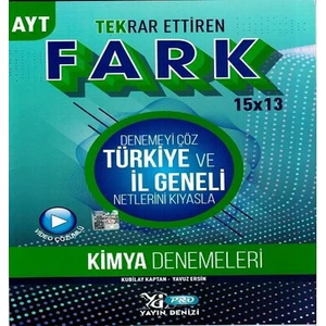 Yayın Denizi Yayınları AYT Kimya 15 x 13 Tekrar Ettiren Fark Denemeleri