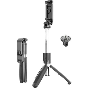 Go Pro Uyumlu Bluetooth  Kumandalı Katlanabilir 100 cm Selfie Çubuğu Özçekim Tripod Çubuğu