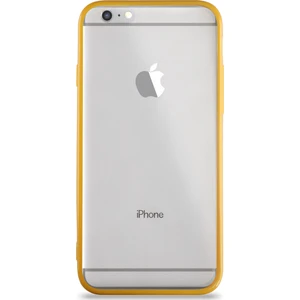 Apple iPhone 6 Kılıf Kenarları Renkli Silikon Şeffaf Arka Kapak Sarı