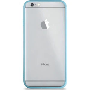 Apple iPhone 6 Kılıf Kenarları Renkli Silikon Şeffaf Arka Kapak Mavi