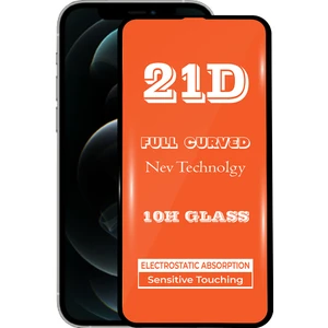 Apple iPhone 12 Pro Tam Kaplayan 21D Temperli Ekran Koruyucu Cam Şeffaf