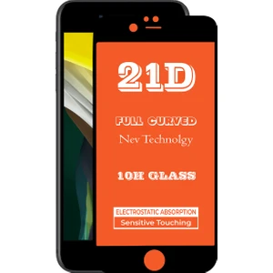 Apple iPhone SE 2020 Tam Kaplayan 21D Temperli Ekran Koruyucu Cam Şeffaf