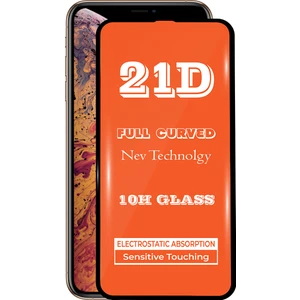 Apple iPhone Xs Max Tam Kaplayan 21D Temperli Ekran Koruyucu Cam Şeffaf