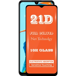 Huawei P30 Lite Tam Kaplayan 21D Temperli Ekran Koruyucu Cam Şeffaf