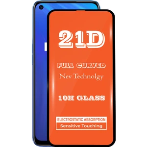 Realme 6 Tam Kaplayan 21D Temperli Ekran Koruyucu Cam Şeffaf