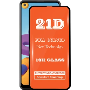 Samsung Galaxy A21 Tam Kaplayan 21D Temperli Ekran Koruyucu Cam Şeffaf