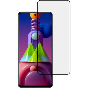 Samsung Galaxy M51 Tam Kaplayan Temperli Ekran Koruyucu Cam Şeffaf