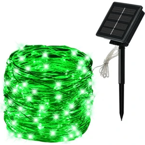 10M 8 Mod Güneş Paneli Bakır Tel LED Şerit Peri Işıkları - Yeşil (Yurt Dışından)