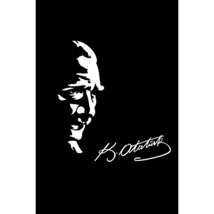 Atatürk Imza Oto Sticker 20 cm Kemal Atatürk Imzası