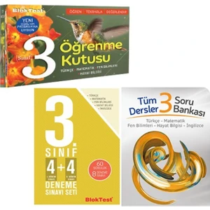 Tudem BlokTest 3. Sınıf Öğrenme Kutusu  Bloktest 3.sınıf 4+4 Deneme + Bilgiküpü 3. Sınıf Tüm Dersler Soru Bankası Seti
