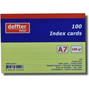 Index Kartı A7 / Sarı Çizgili