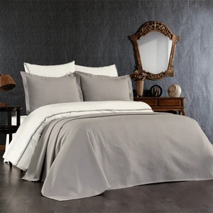 Minelya Home 7 Parça Pamuklu Pike Yatak Örtülü Bahar Koleksiyonu Mimoza Nevresim Takımı