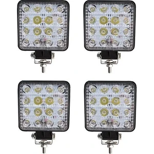 Arsvision 16 LED Kare (4 Adet) Off Road Iş Makinası Çalışma Lambası Sis Farı