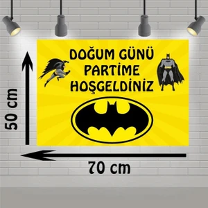 Parti Furyası Batman Sarı   Branda Afiş