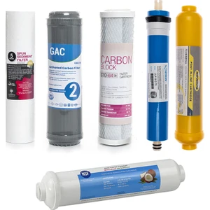 Su Arıtma Cihazı Açık Kasa Çift Karbonlu 6'lı Filtre Seti Vontron Membranlı