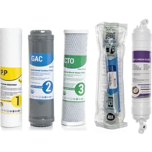 Su Arıtma Cihazı Çift Karbonlu Açık Kasa 5'li Filtre Seti, Lg Membranlı