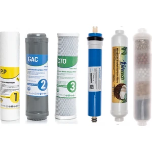 Su Arıtma Cihazı Açık Kasa Çift Karbonlu 6'lı Filtre Seti 10 Aşamalı Vontron Membranlı