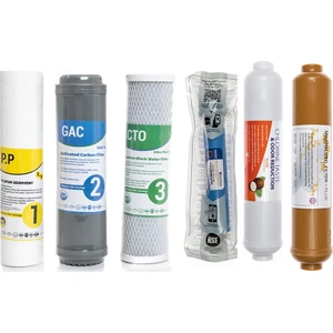 Su Arıtma Cihazı Çift Karbonlu Açık Kasa 6'lı Filtre Seti, Lg Membranlı