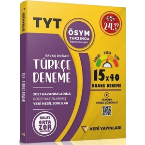 Veri Yayınevi TYT 15'li Türkçe Deneme