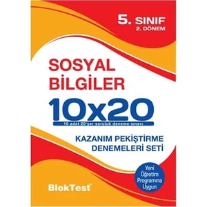 Tudem Bloktest 5. Sınıf Sosyal Bilgiler 2. Dönem 10 x 20 Deneme
