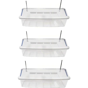 Pet Garden Tüm Kuşlar Için Izgaralı Şeffaf Yemlik 15 cm 3 Adet