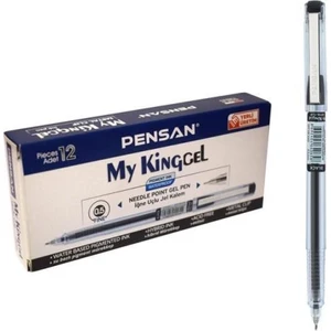 6405 My King Gel 0.5 mm Iğne Uç Metal Klips Kalem 12'li Siyah