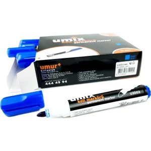 U3003 Koli Markörü Kalemi 3 mm 12'li Mavi