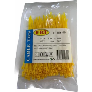 Frt Sarı 2,5X100 Kablo Bağı