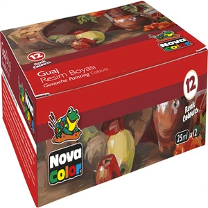 Nova Color Şişe Guaj Boya 12'li Set NC-461