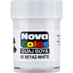 Nova Color Tek Renk Şişe Guaj Boya NC-107 Beyaz