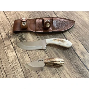 Bıçak Market B.c. Ikili Geniş Avcı Bıçağı (Geyik Boynuz)