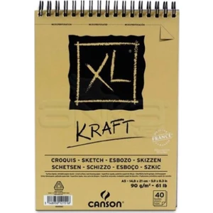 A5 Xl Spiralli Kraft Defter