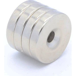Mıknatıs Market 3 Adet 25 x 5 mm 10/5,5 mm Havşalı Delikli Neodyum Mıknatıs