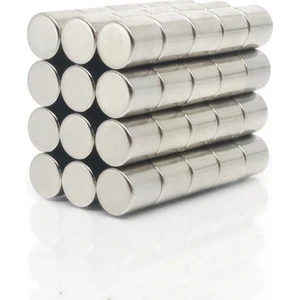 Mıknatıs Market 15 Adet 10 x 10 mm Yuvarlak Güçlü Neodyum Mıknatıs Çap 10 mm Kalınlık 10 mm