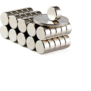 Mıknatıs Market 25 Adet 10 x 5 mm Yuvarlak Güçlü Neodyum Mıknatıs Çap 10 mm Kalınlık 5 mm