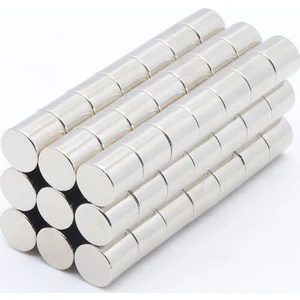 Mıknatıs Market 8 Adet 8 x 8 mm Yuvarlak Güçlü Neodyum Mıknatıs Çap 8 mm Kalınlık 8 mm