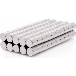 Mıknatıs Market 50 Adet 5 x 5 mm Yuvarlak Güçlü Neodyum Mıknatıs Çap 5 mm Kalınlık 5 mm