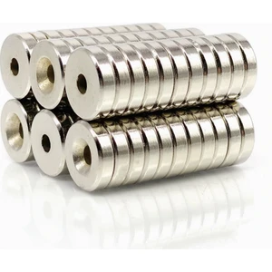 Mıknatıs Market 3 Adet 20 x 5 mm 10/5,5 mm Havşalı Delikli Neodyum Mıknatıs