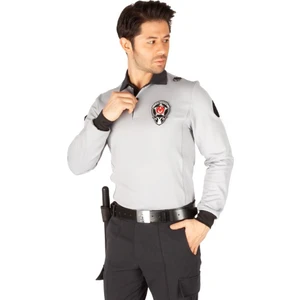 Yeni Tip Kamu Özel Güvenlik Erkek Kışlık Uzun Kol Tişört (Içi Şardonlu) 3D Armalı