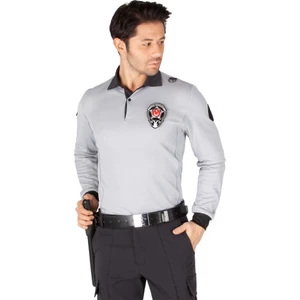 Yeni Tip Kamu Özel Güvenlik Erkek Kışlık Uzun Kol Tişört (Içi Şardonlu) 3D Armalı