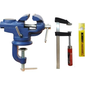 Makro Yapı Mengene 60 mm Örslü Battal Boy Dönerli Mini Tezgah Mengenesi ve Işkence