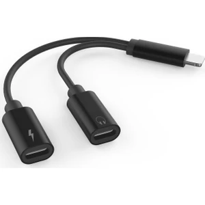 4313 Lightning Kulaklık Şarj Çevirici Çoklayıcı Adaptör (Apple iPhone Için)