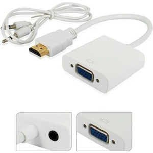 4548 HDMI To VGA Çevirici Dönüştürücü Adaptör Kablosu (Ses Destekli)