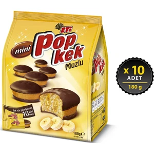 Popkek Mini Muzlu Kek 180 g x 10 Adet