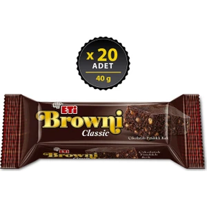 Browni Classic Çikolatalı Fındıklı Kek 40 g x 20 Adet