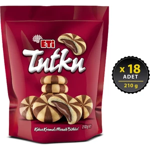 Tutku Torba Kakao Kremali Mozaik Bisküvi 210 g x 18 Adet